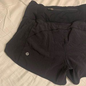 black lululemon shorts
